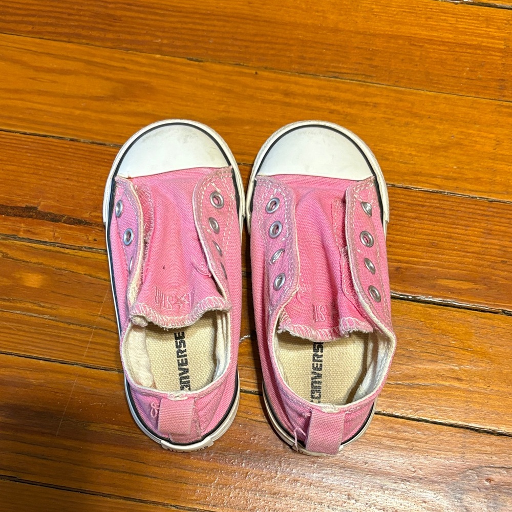Converse Pink Slip-On Kids Sneakers